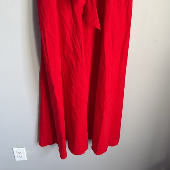 NEW Theory Tie Back linen blend  Midi Dress XL - Picture 11 of 16